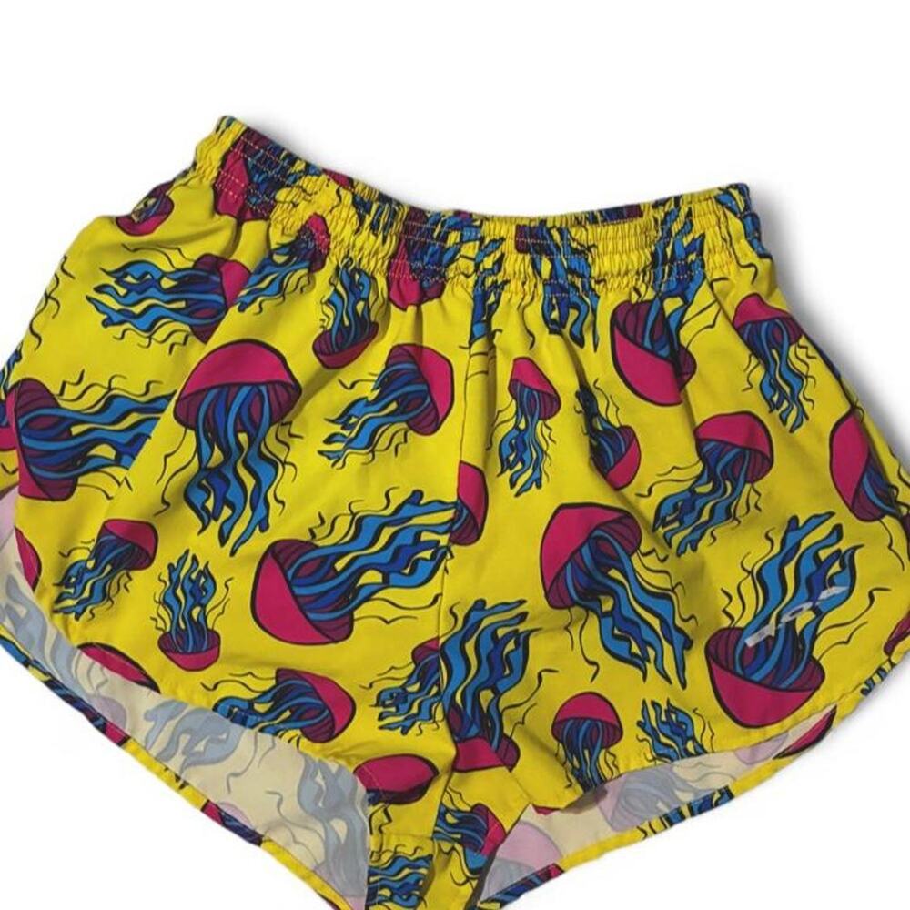 BOA Running shorts with blue/pink jellyfish print